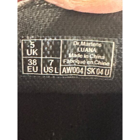 Dr. Martens Luana White Leather Lace-Up Ankle Boots With Black Size US 7/UK 5 - Picture 6 of 12